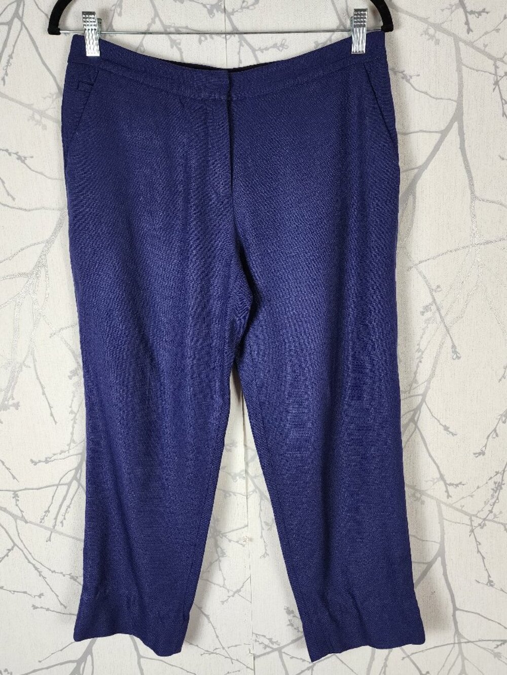 Diane Von Furstenberg Stretch Woven Mid Rise Ankle Pants
